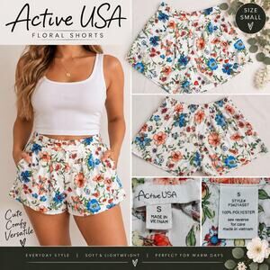 Active usa floral high rise flowy